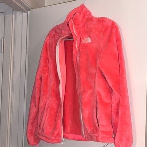 The North Face jacket hot pink